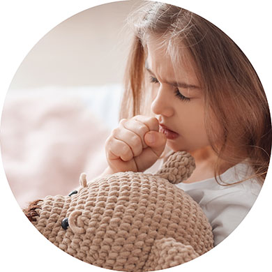 Girl coughing